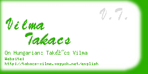 vilma takacs business card